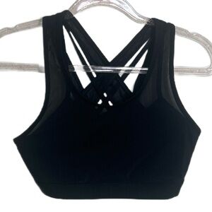 Fabletics Women's Black Strappy Sports Bra